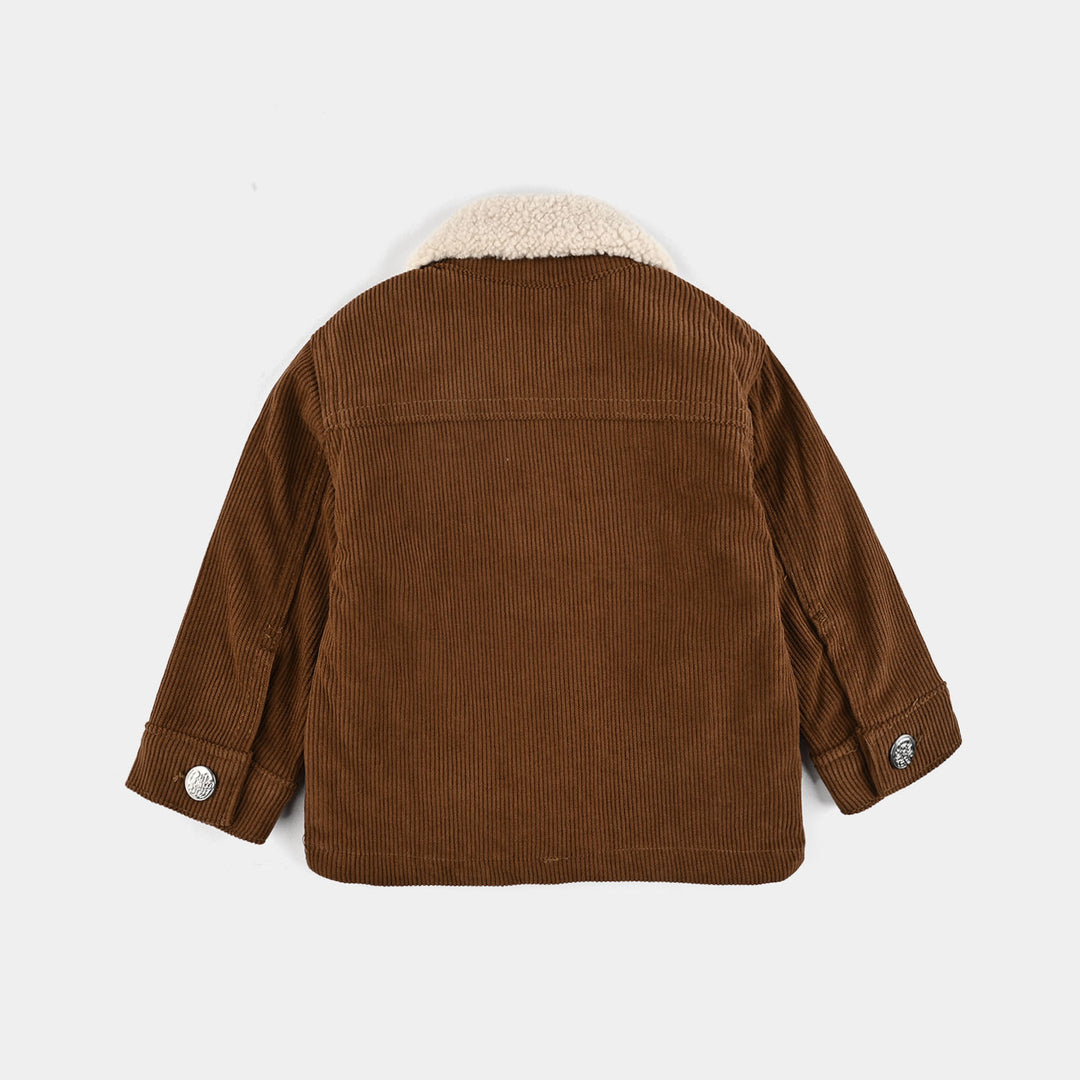 Infant Boys Corduroy Woven Jacket Teddy-BROWN