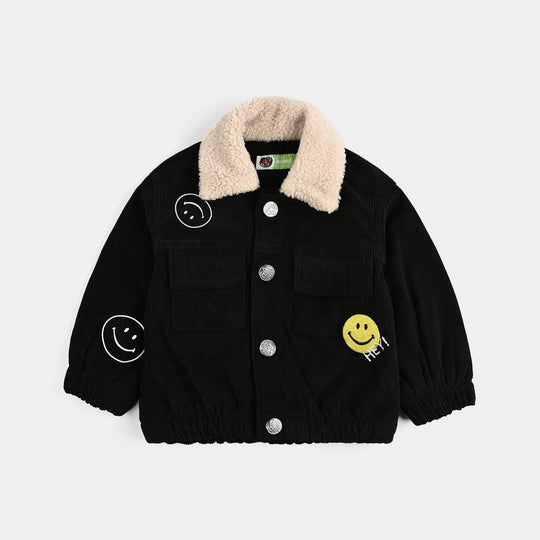 Infant Boys Corduroy Woven Jacket Hey-BLACK