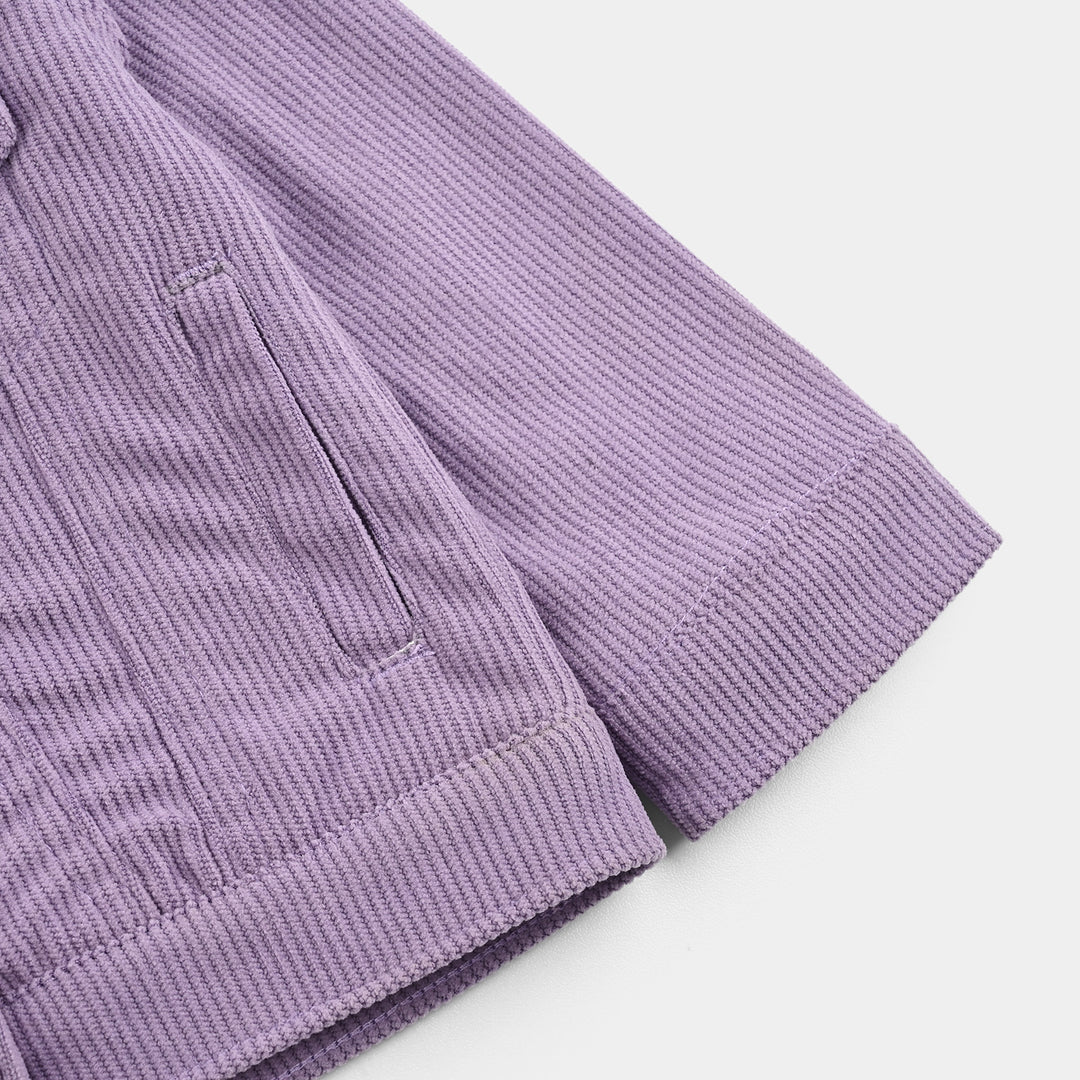 Infant Girls Corduroy Woven Jacket-PURPLE