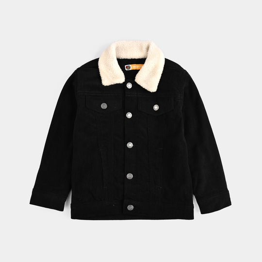 Boys Corduroy Woven Jacket Live-Black