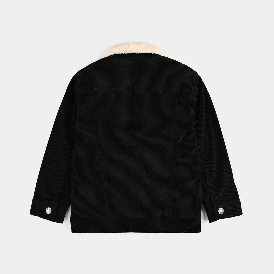 Boys Corduroy Woven Jacket Live-Black