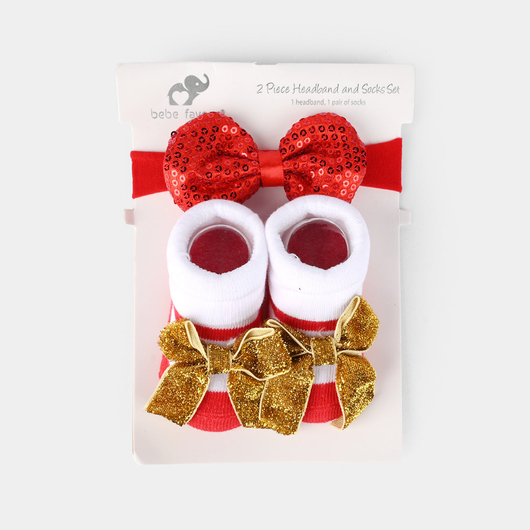 Baby Girl Socks & Headband Pack of 2