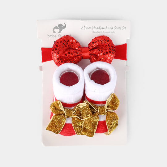 Baby Girl Socks & Headband Pack of 2