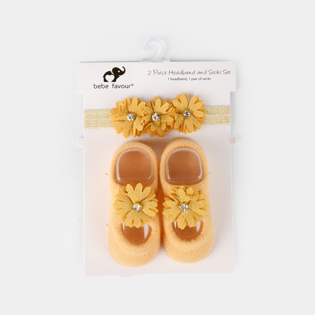 Baby Girl Socks & Headband Pack of 2