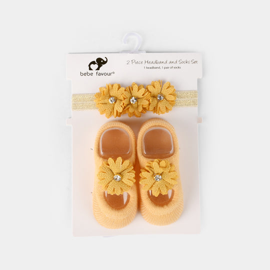 Baby Girl Socks & Headband Pack of 2