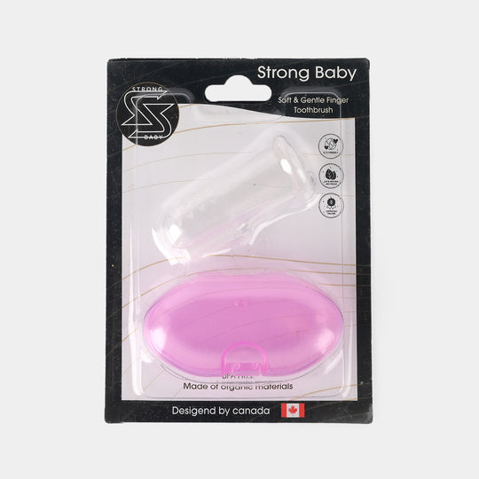 Soft Silicone Teething Toothbrush with Protective Travel Cap