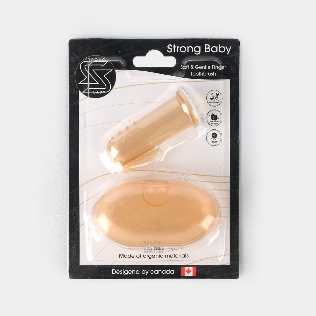 Soft Silicone Teething Toothbrush with Protective Travel Cap