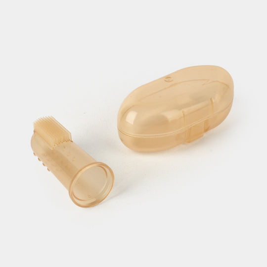 Soft Silicone Teething Toothbrush with Protective Travel Cap