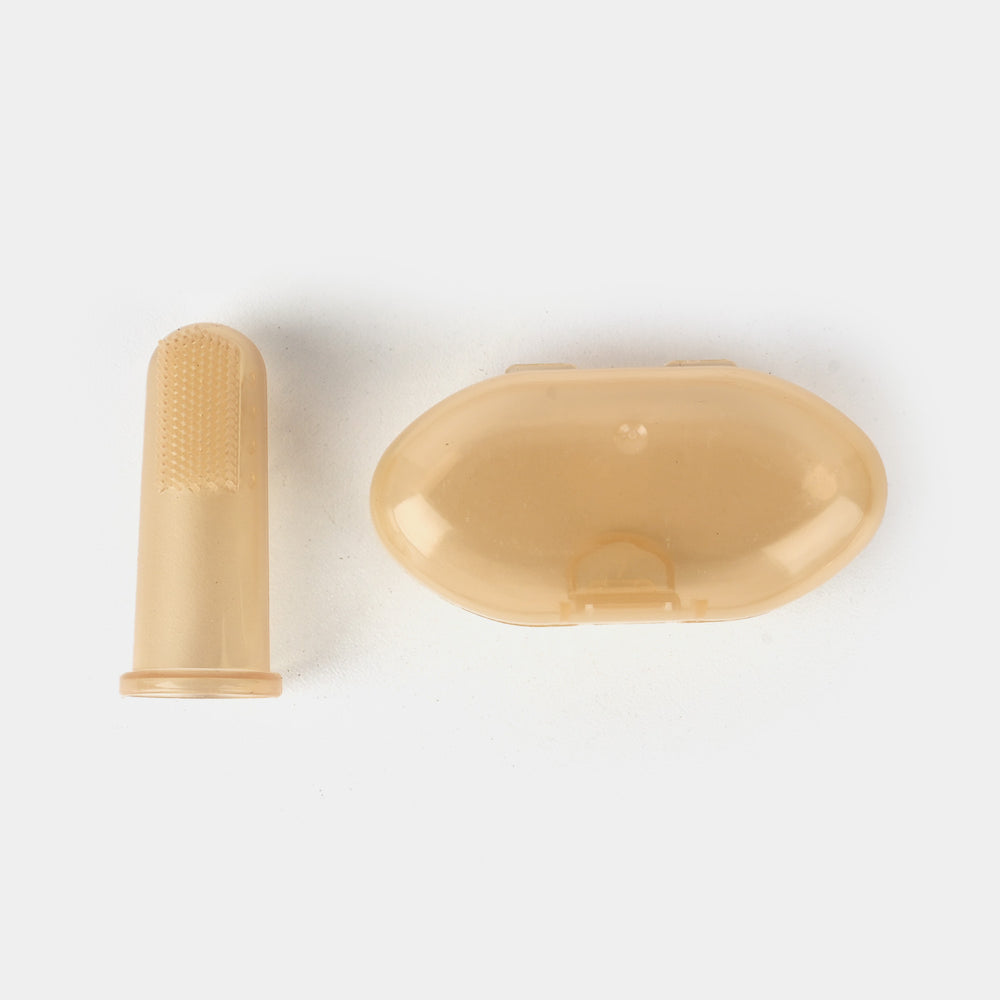 Soft Silicone Teething Toothbrush with Protective Travel Cap