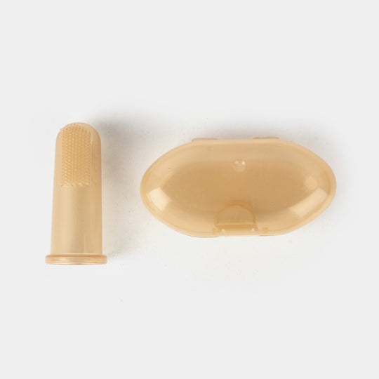 Soft Silicone Teething Toothbrush with Protective Travel Cap