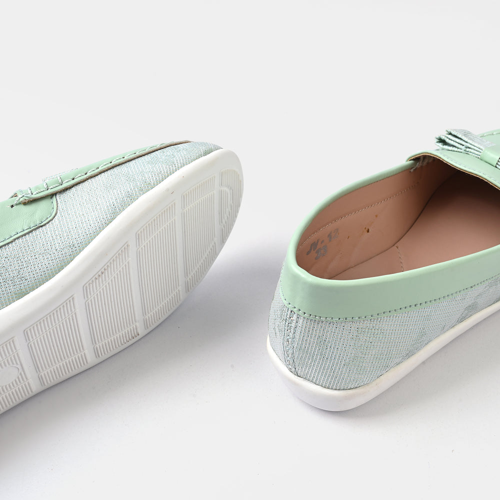 Girls Loafer JV-12-Sea.Green