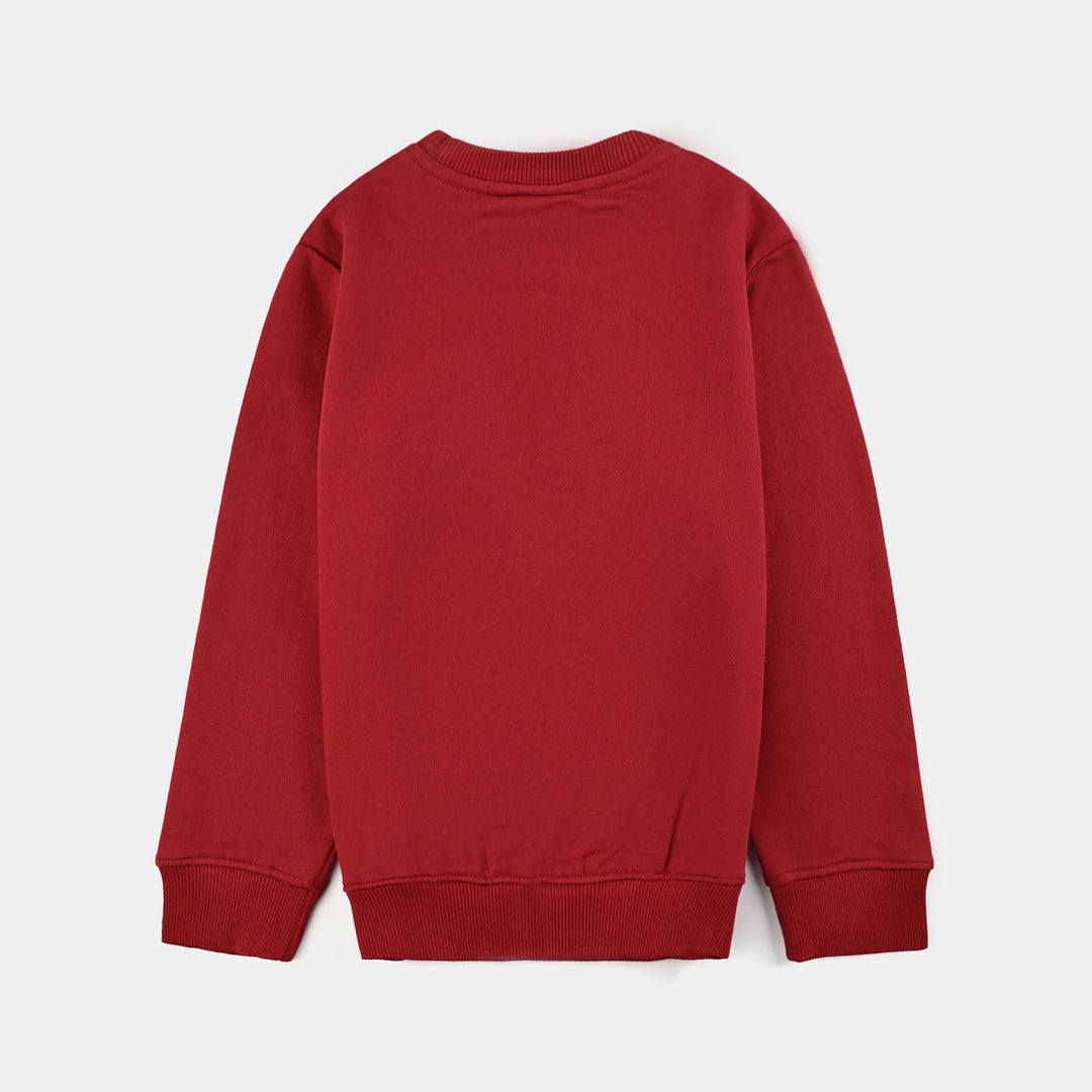 Girls Fleece Sweatshirt LOVE - Red