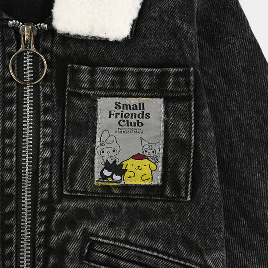 Infant Boys Denim Stretch Jacket Small Friends Club-BLACK