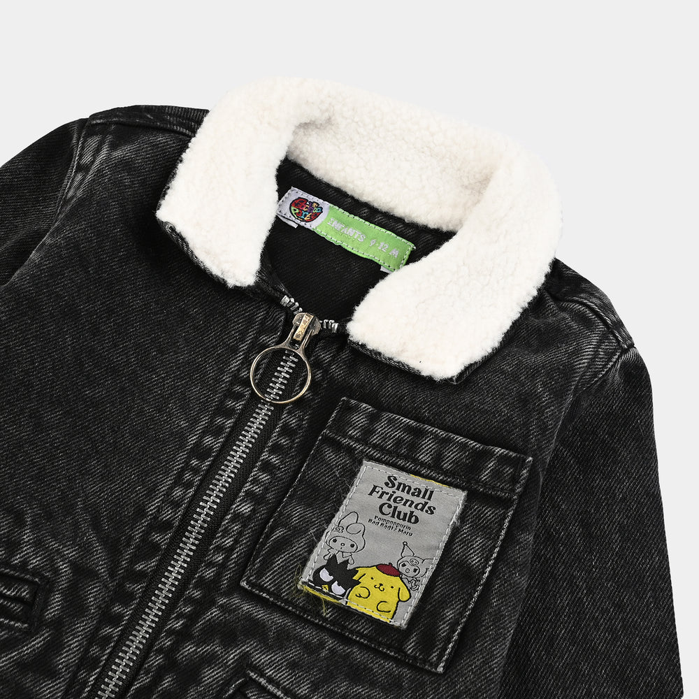 Infant Boys Denim Stretch Jacket Small Friends Club-BLACK