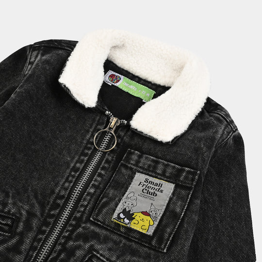 Infant Boys Denim Stretch Jacket Small Friends Club-BLACK