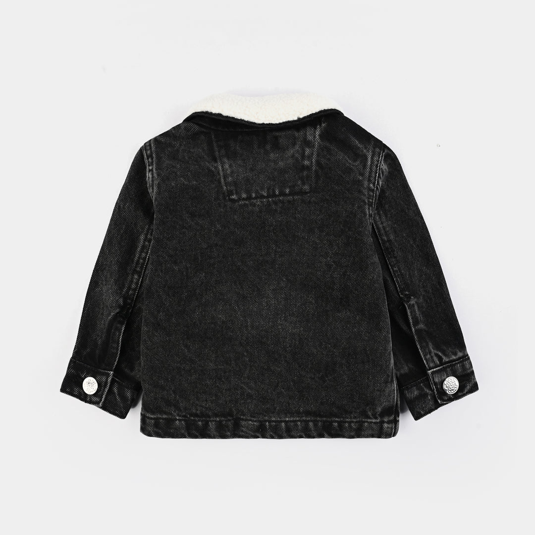 Infant Boys Denim Stretch Jacket Small Friends Club-BLACK