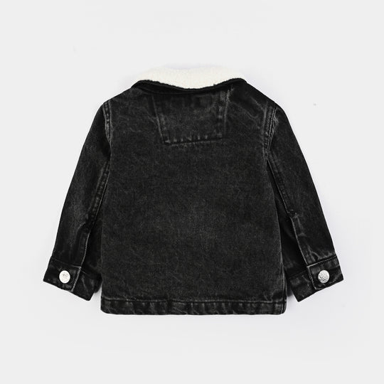 Infant Boys Denim Stretch Jacket Small Friends Club-BLACK