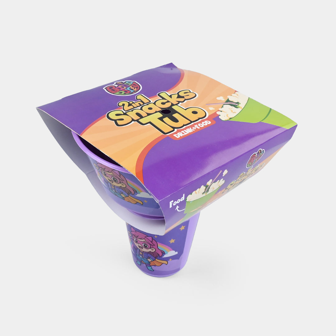 Snack Tub With Straw Cup