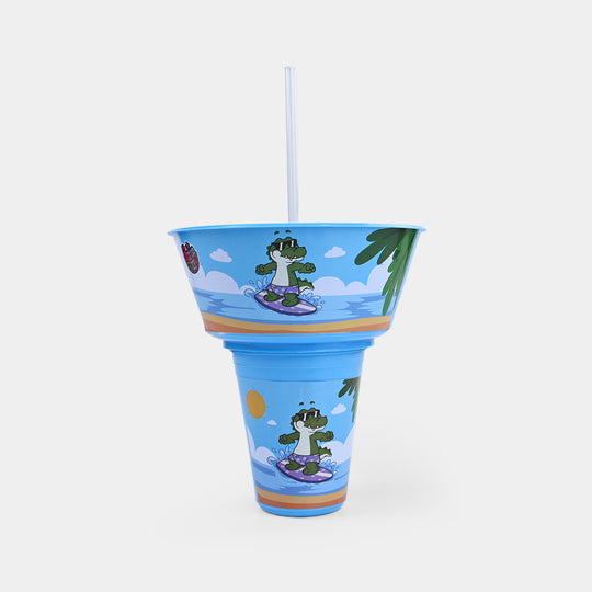 Snack Tub With Straw Cup