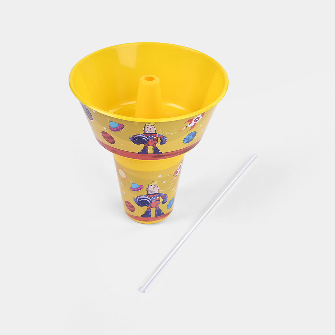 Snack Tub With Straw Cup