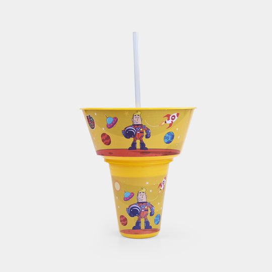 Snack Tub With Straw Cup