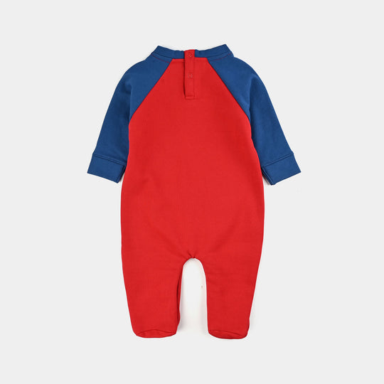 Infant Boys Fleece Romper Character-Red