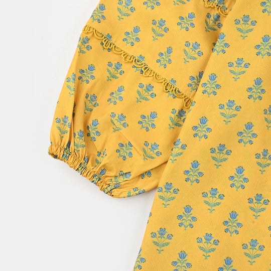 Girls Cotton Causal Top Sunshine-Yellow