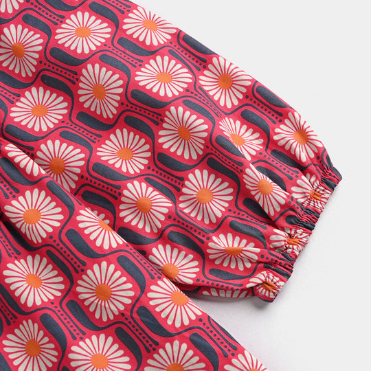 Girls Cotton Co-Ord Set Pink Box-Multi