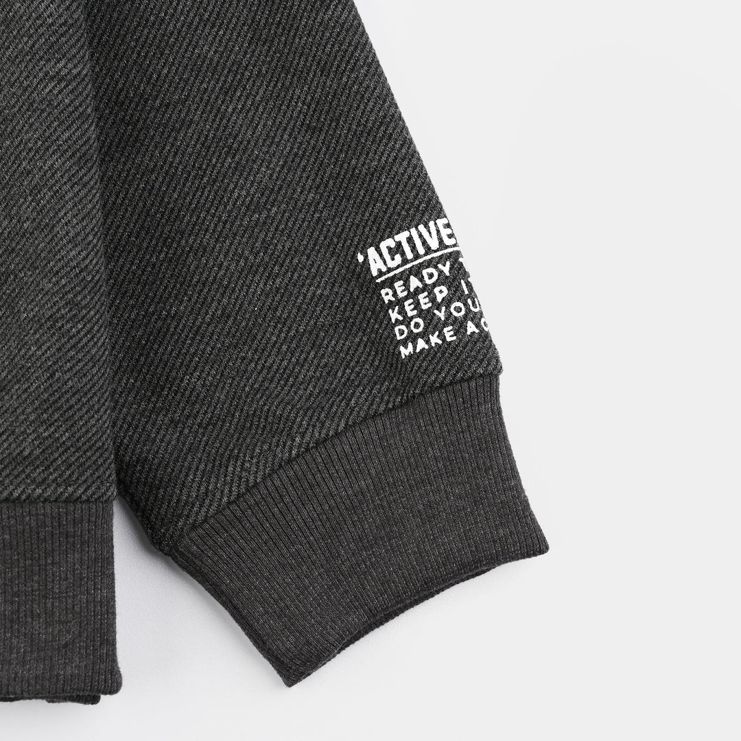 Boys Fleece Sweatshirt Ready To Play-GREY