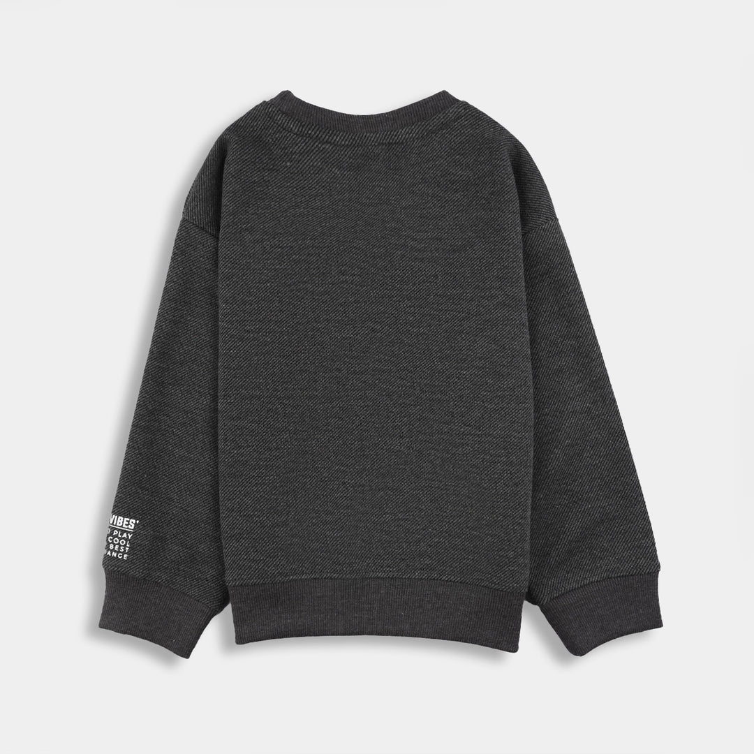 Boys Fleece Sweatshirt Ready To Play-GREY