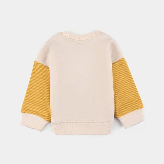 Infant Boys Fleece Sweatshirt DRUM-White
