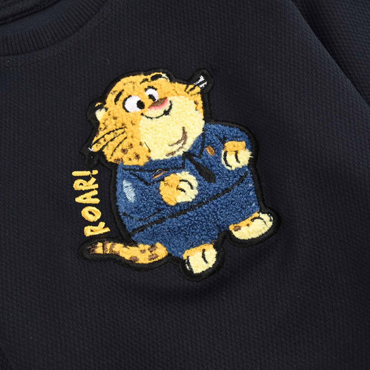 Infant Boys Fleece Sweatshirt TIGER-Blue