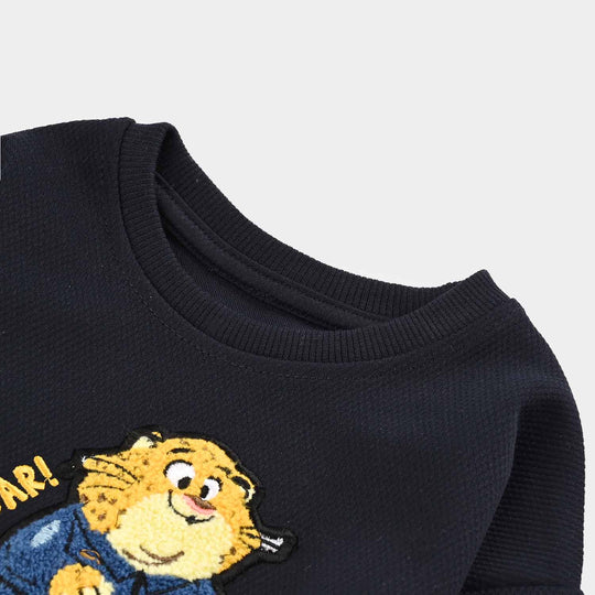 Infant Boys Fleece Sweatshirt TIGER-Blue