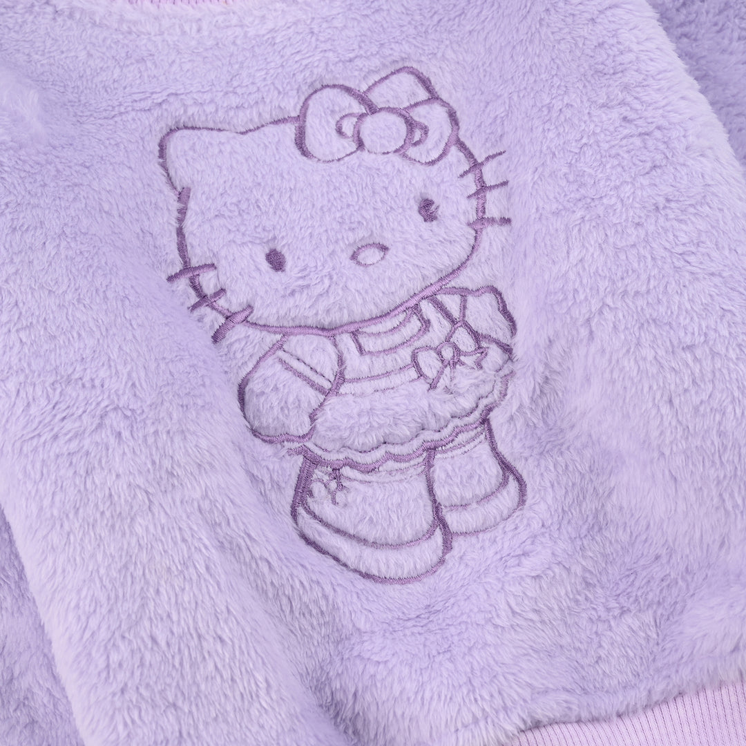 Infant Girls Fleece Sweatshirt (Hello Kitty) - Purple