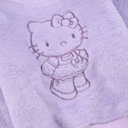 Infant Girls Fleece Sweatshirt (Hello Kitty) - Purple
