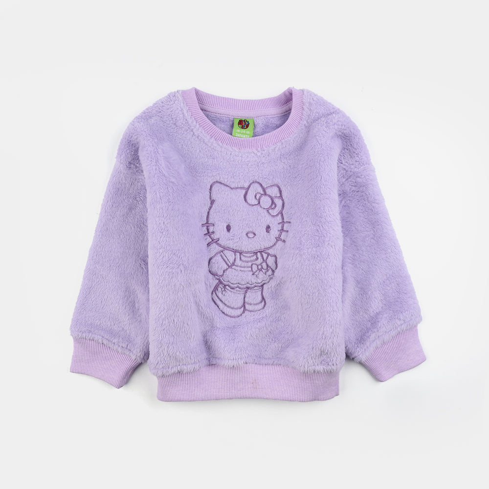 Infant Girls Fleece Sweatshirt- Purple