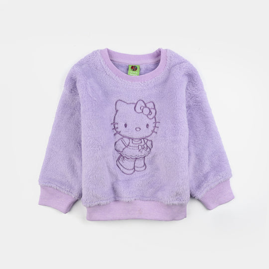 Infant Girls Fleece Sweatshirt (Hello Kitty) - Purple
