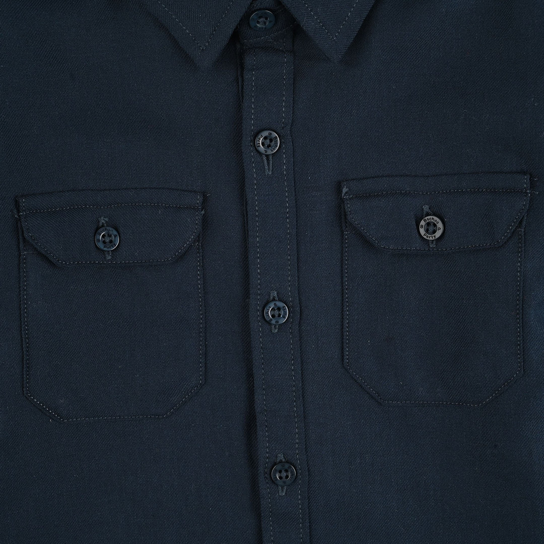 Boys Yarn Dyed Shirt (Ocean)-NAVY