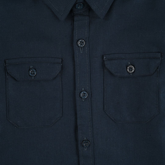 Boys Yarn Dyed Shirt (Ocean)-NAVY