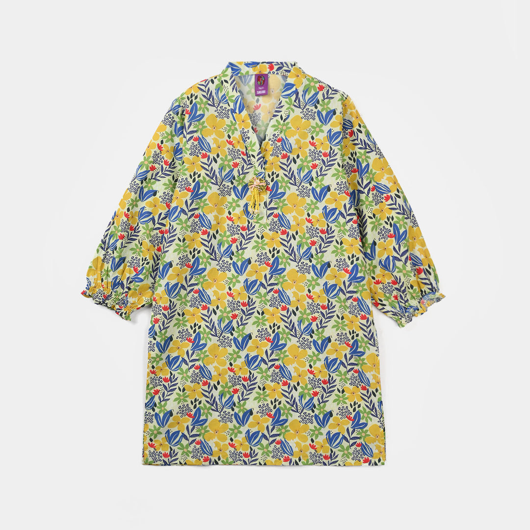 Girls Cotton Printed 2Pcs - Multi