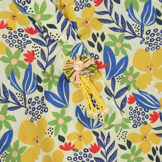 Girls Cotton Printed 2Pcs - Multi