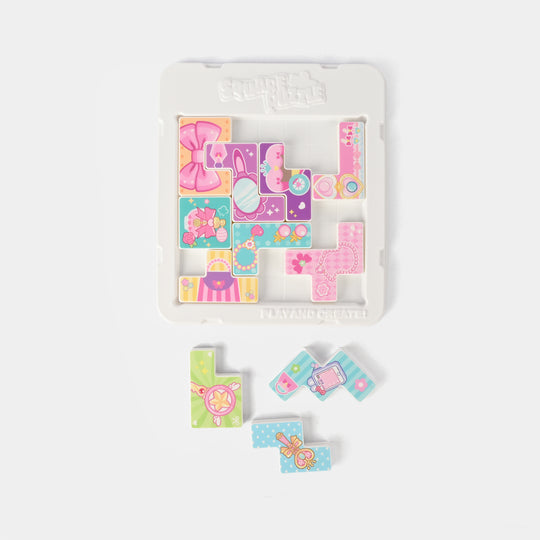 Square Girl Puzzle – 12 Pcs DIY Educational Puzzle for Kids