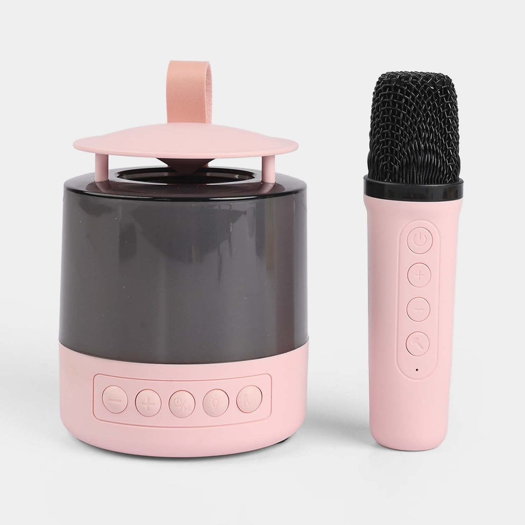 Bluetooth Speaker With 2 Wireless Microphones Karaoke Music Play