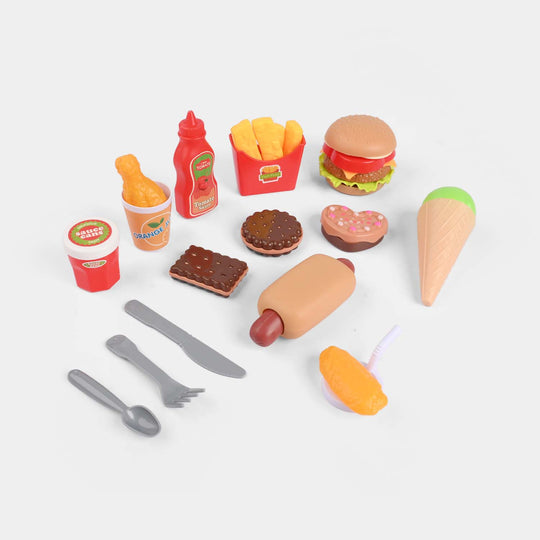 Fast Food Play Set – Fun & Colorful Pretend Burger Meal for Kids