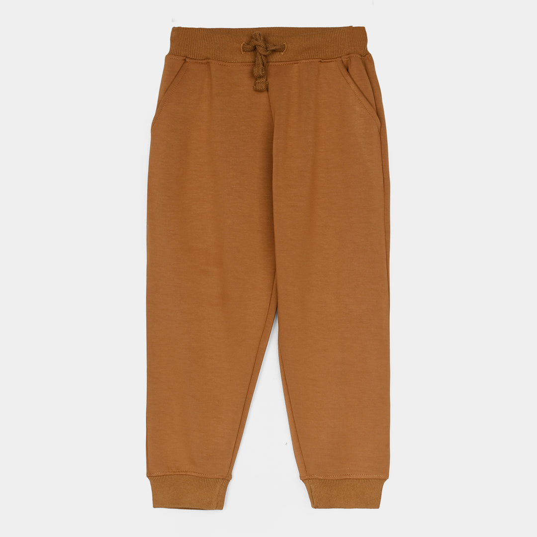 Boys Cotton Interlock 2 Piece Champion-BROWN