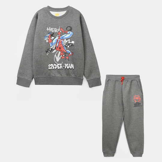 Boys Cotton Interlock 2 Piece Character-GREY