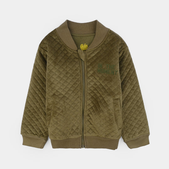 Boys Quilted Jacket - GREEN