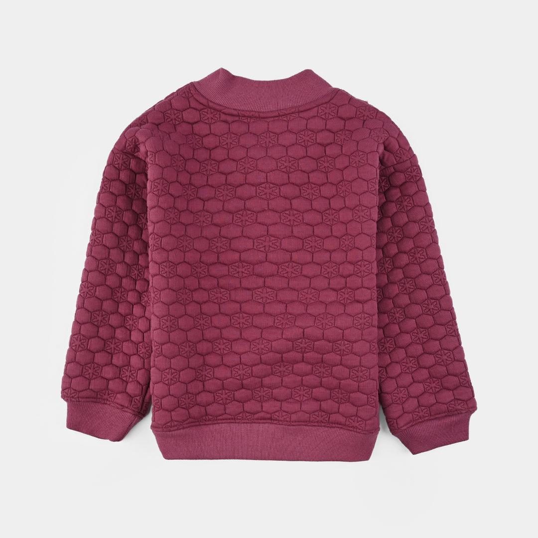 Girls Quilted Jacket Flower-Purple