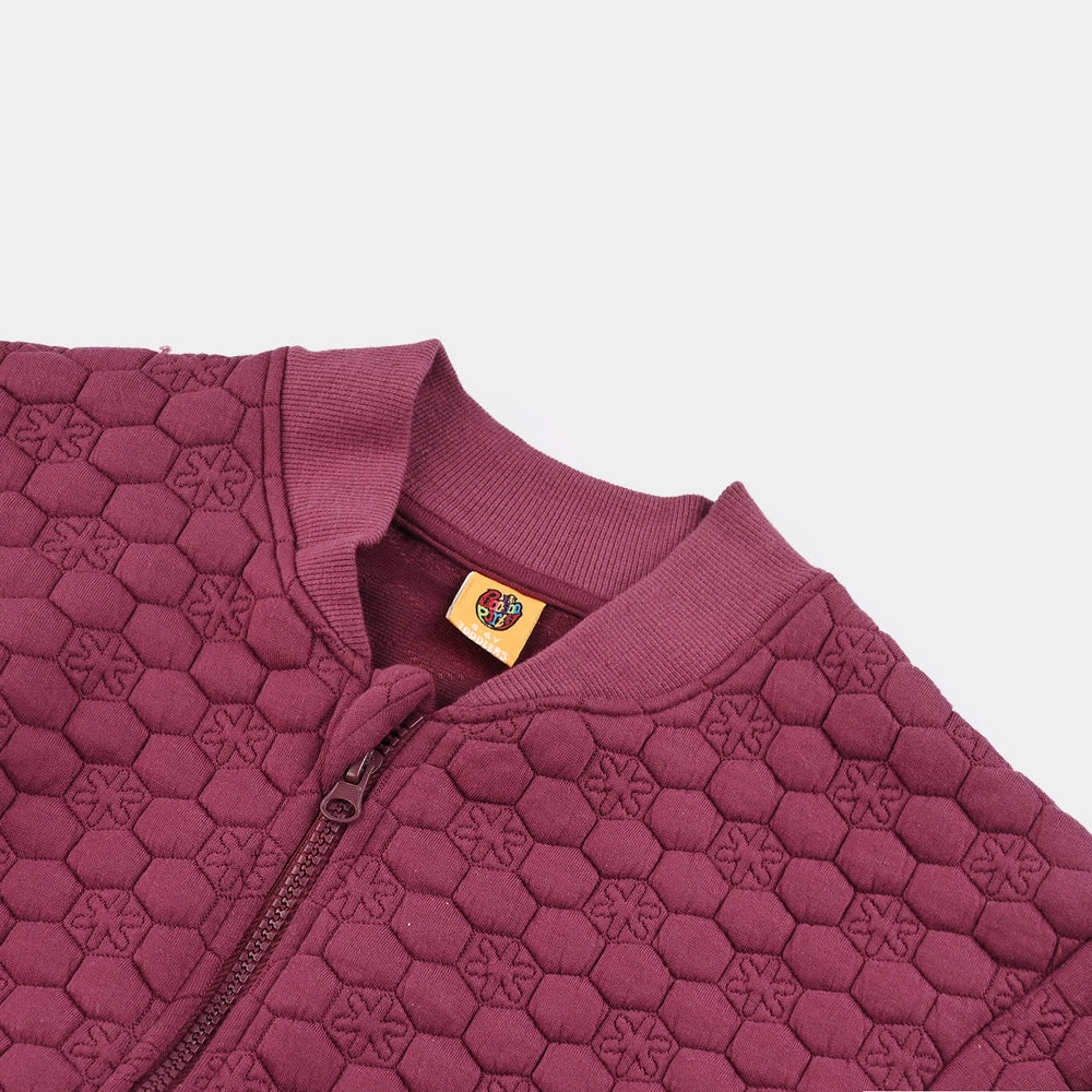 Girls Quilted Jacket Flower-Purple