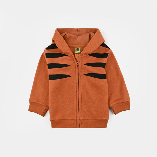 Infant Boys Sherpa Jacket Tiger - Orange